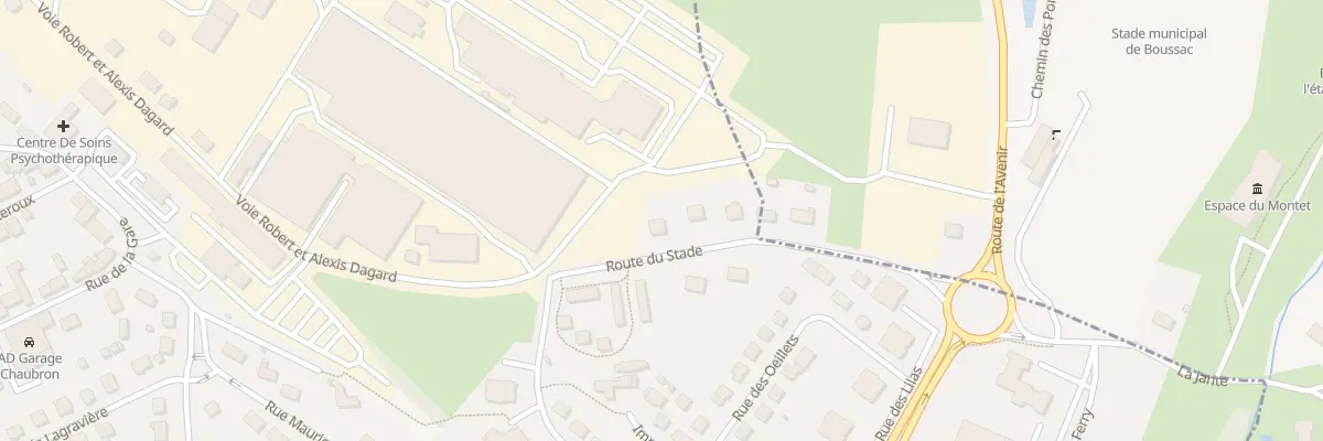 Plan du 21 Rte du Stade à Boussac