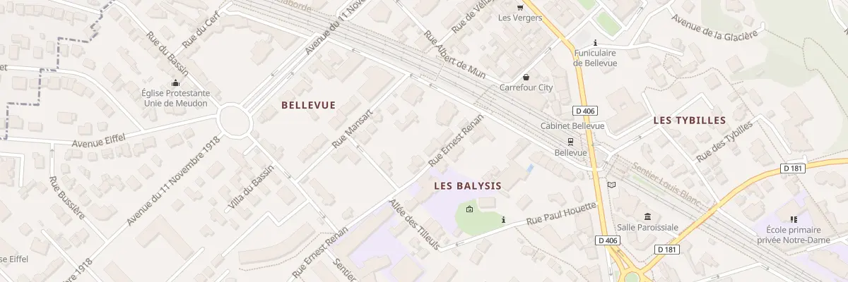 Plan du 14 Rue Ernest Renan à Meudon