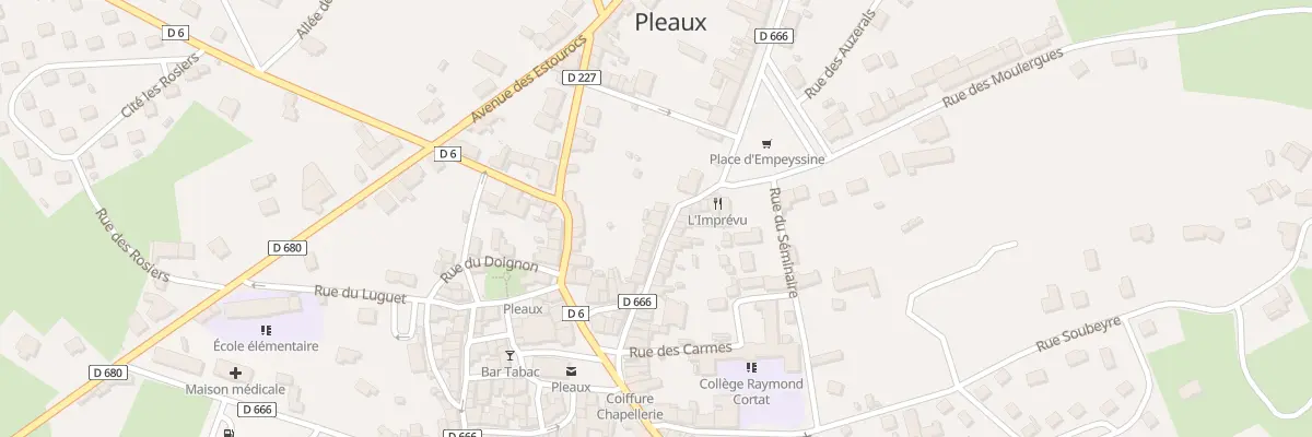 Plan du 23 Rue d’Empeyssine à Pleaux