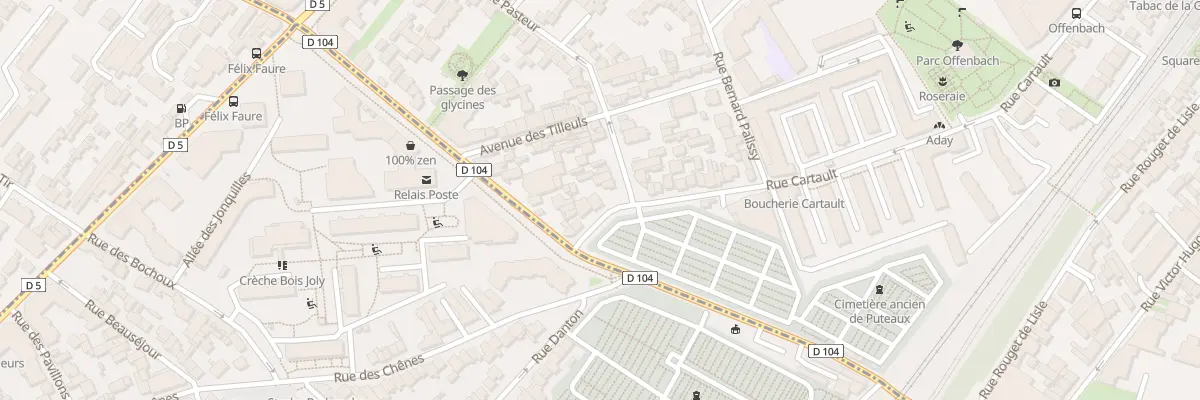 Plan du 1 Rue Pasteur à Puteaux