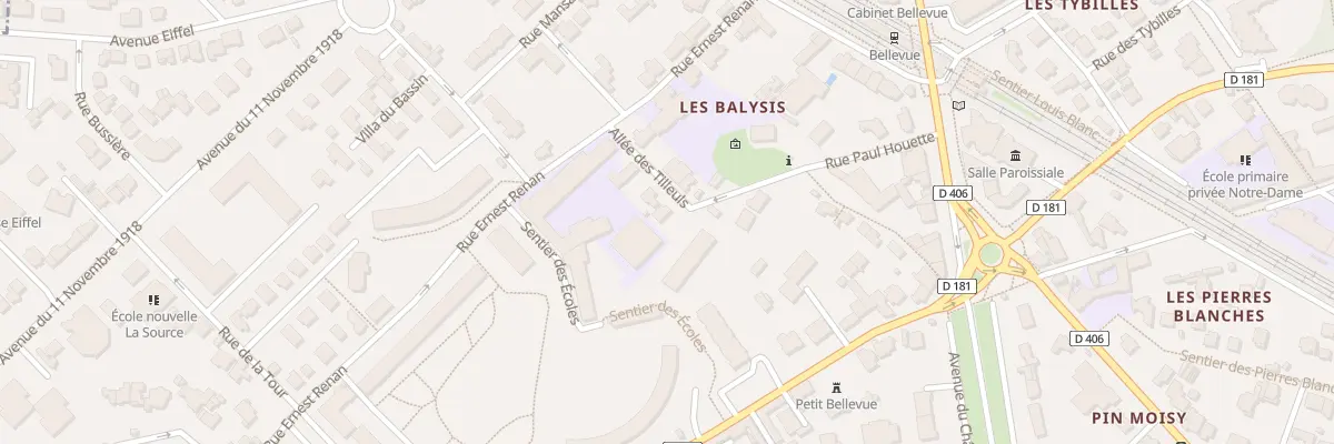 Plan du 8 All des Tilleuls à Meudon