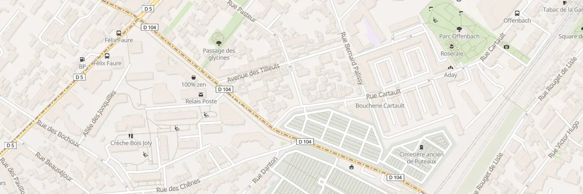 Plan du 3 Rue Pasteur à Puteaux