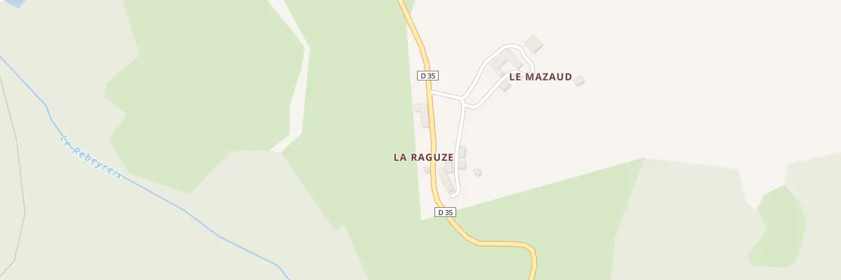 Plan du 1 La Raguze à Poussanges