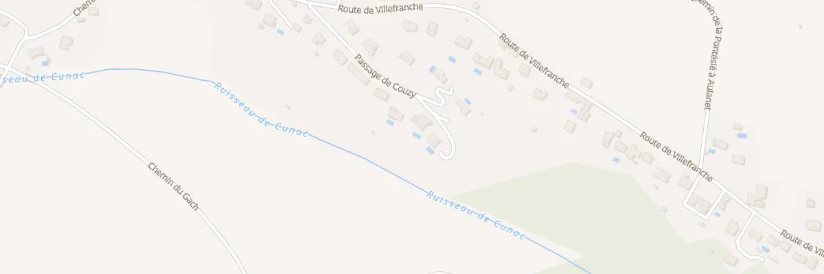 Plan du 20 Pas de COUZY à Cunac