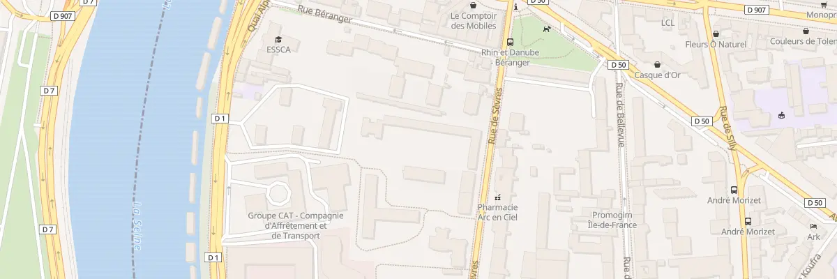 Plan du 14 Rue de Sèvres à Boulogne-Billancourt