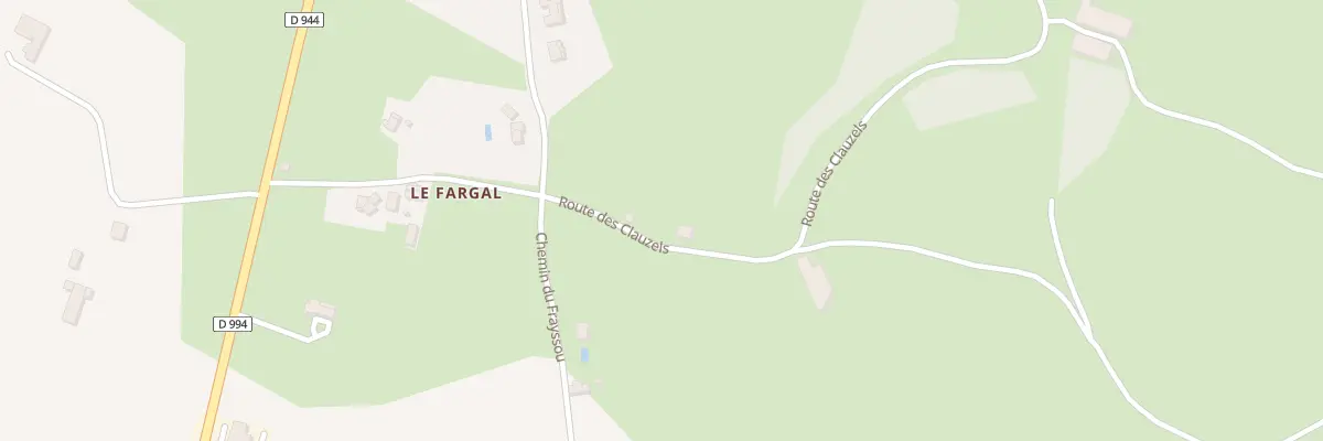 Plan du 5449 Les Clauzels à Montbazens