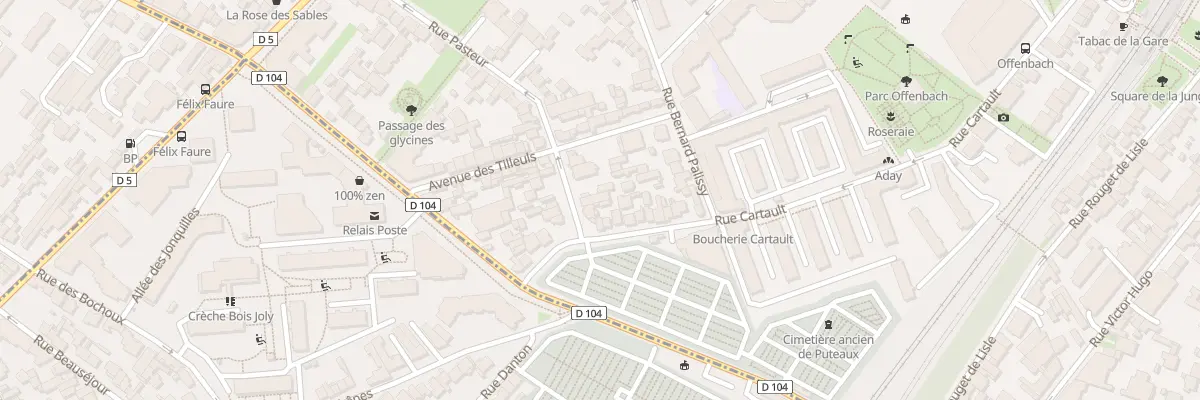 Plan du 6 Rue Pasteur à Puteaux