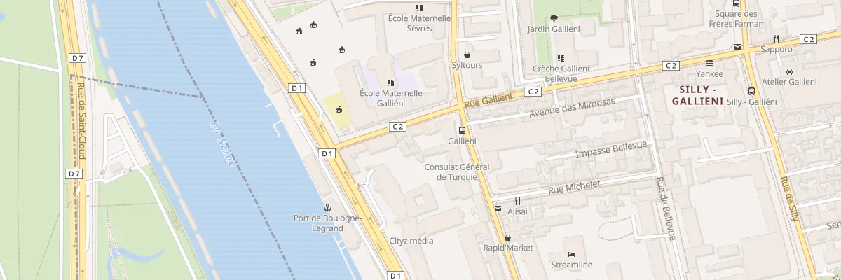 Plan du 249 Rue Gallieni à Boulogne-Billancourt