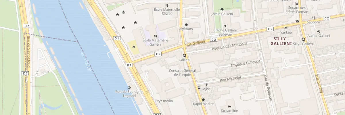 Plan du 247 Rue Gallieni à Boulogne-Billancourt