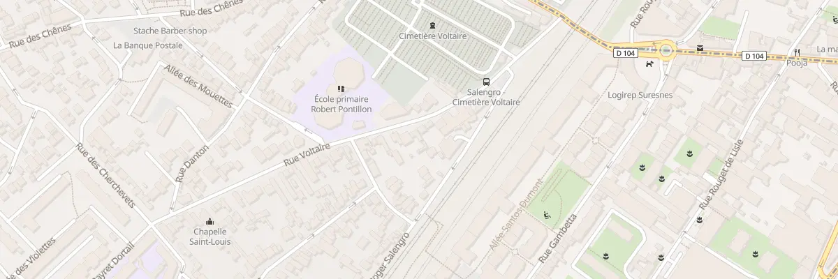 Plan du 21 Rue Voltaire à Suresnes