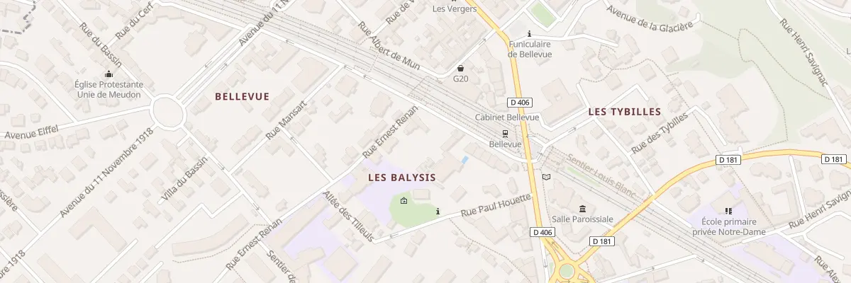 Plan du 3 Rue Ernest Renan à Meudon