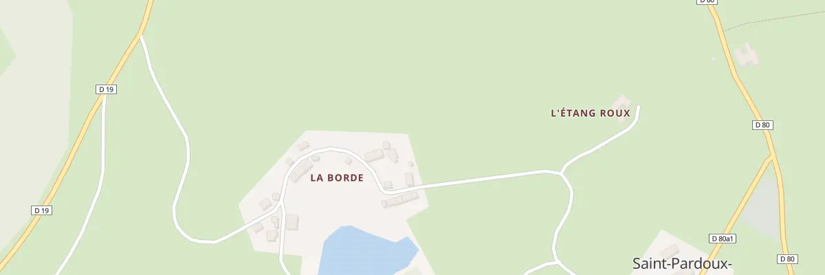 Plan du 2 La Borde à Saint-Pardoux-le-Neuf