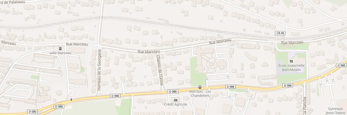 Plan du 93 Rue Marceau à Palaiseau