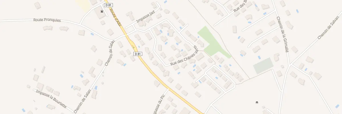 Plan du 9 Rue des Chênes Verts à Fréjairolles