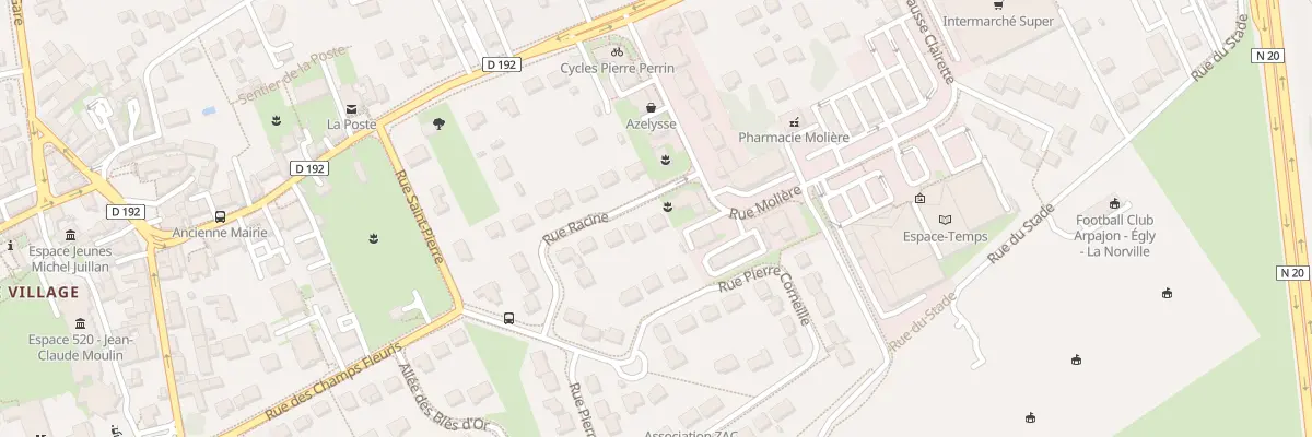 Plan du 1 Rue Racine à Égly