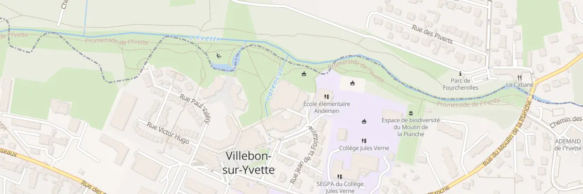 Plan du 1 Pl Rabelais à Villebon-sur-Yvette