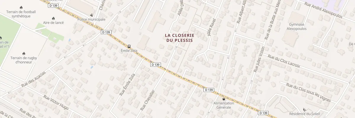 Plan du 4 All Debussy au Plessis-Bouchard