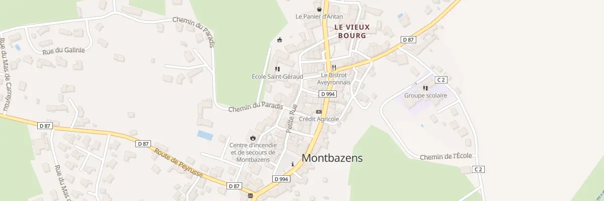 Plan du 1 Petite Rue à Montbazens