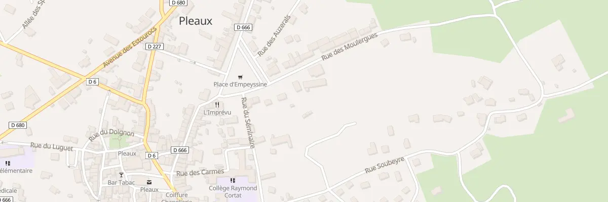 Plan du 2 Rue des Moulergues à Pleaux