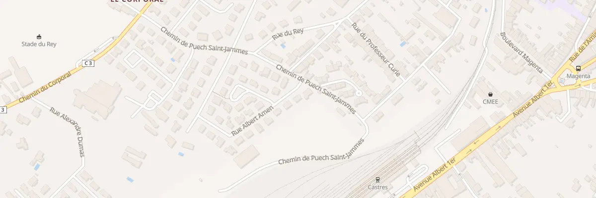 Plan du 3 Rue Albert Amen à Castres