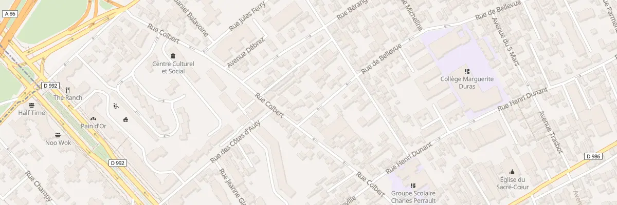 Plan du 250 Rue de Bellevue à Colombes
