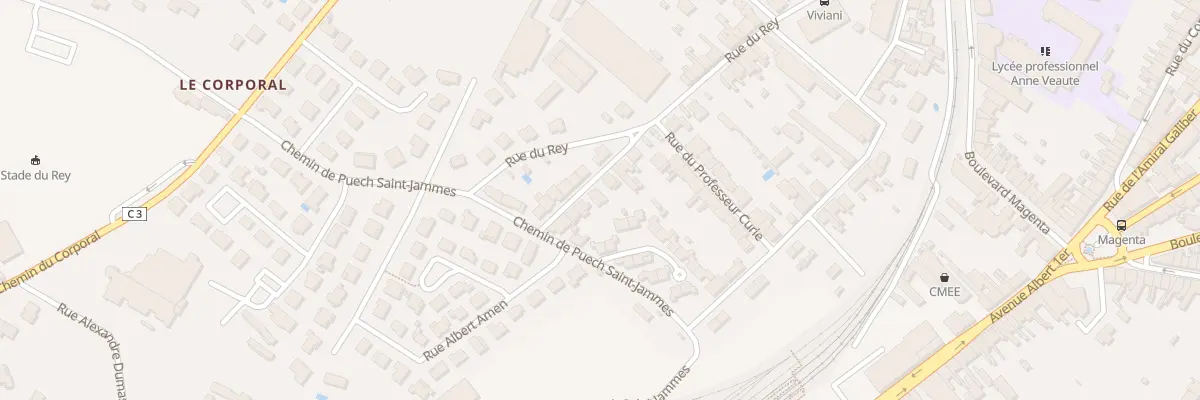 Plan du 13 Rue Pierre Baudin à Castres
