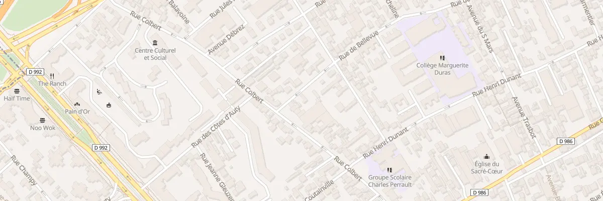 Plan du 327 Rue de Bellevue à Colombes