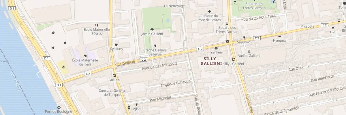 Plan du 223 Rue Gallieni à Boulogne-Billancourt