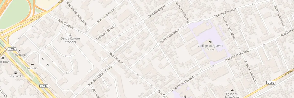 Plan du 242 Rue de Bellevue à Colombes
