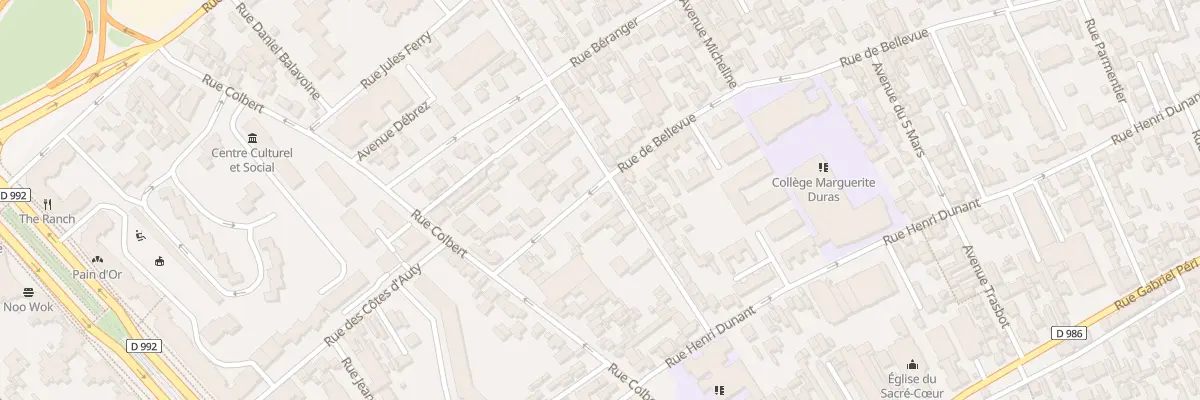 Plan du 319 Rue de Bellevue à Colombes