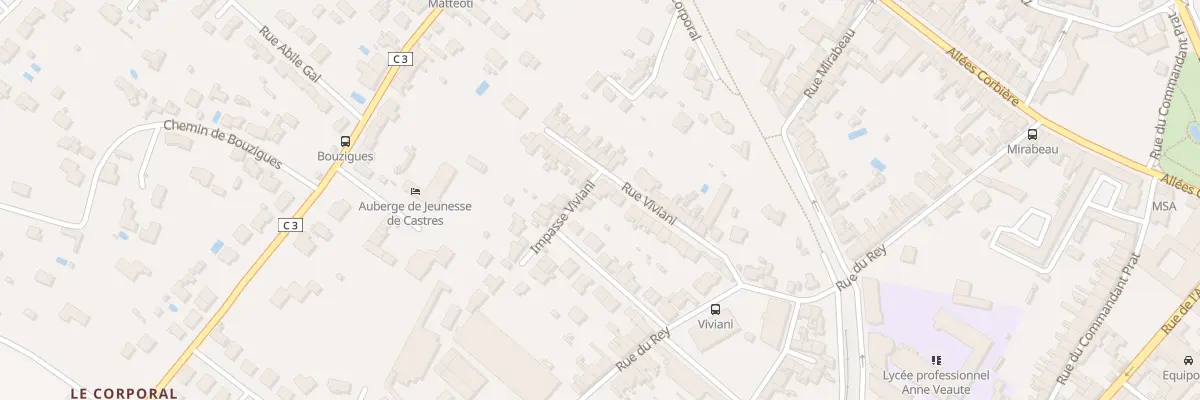 Plan du 25 Rue Viviani à Castres