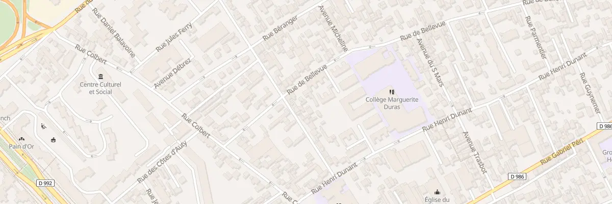 Plan du 311 Rue de Bellevue à Colombes