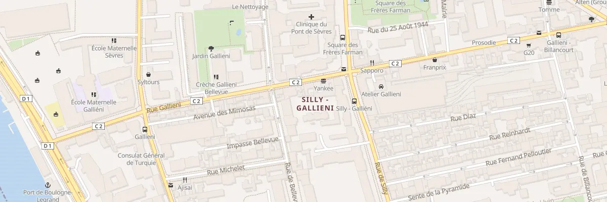 Plan du 215 Rue Gallieni à Boulogne-Billancourt
