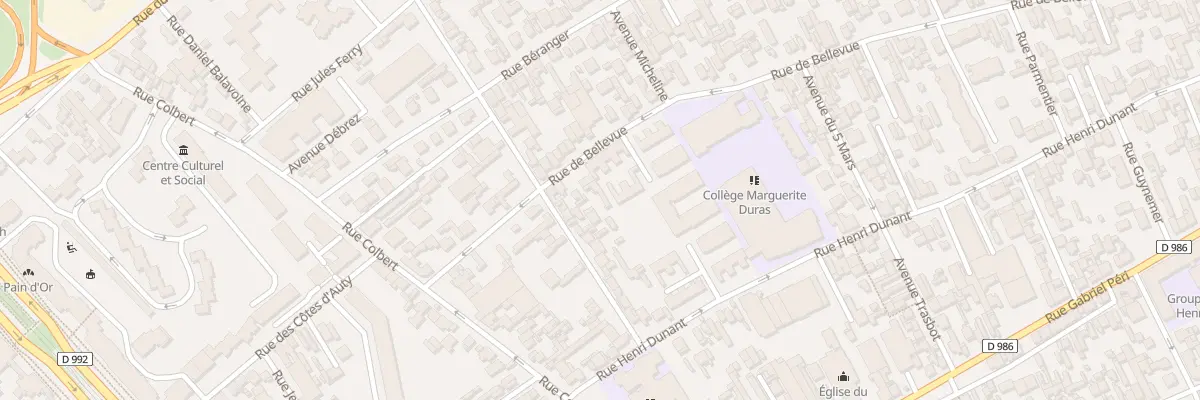 Plan du 309B Rue de Bellevue à Colombes