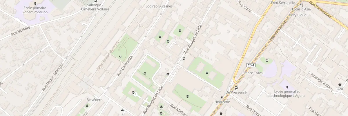 Plan du 49 Rue Rouget de l’Isle à Nanterre