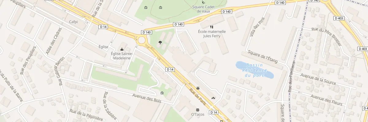 Plan du 9001 Rue de Paris à Franconville