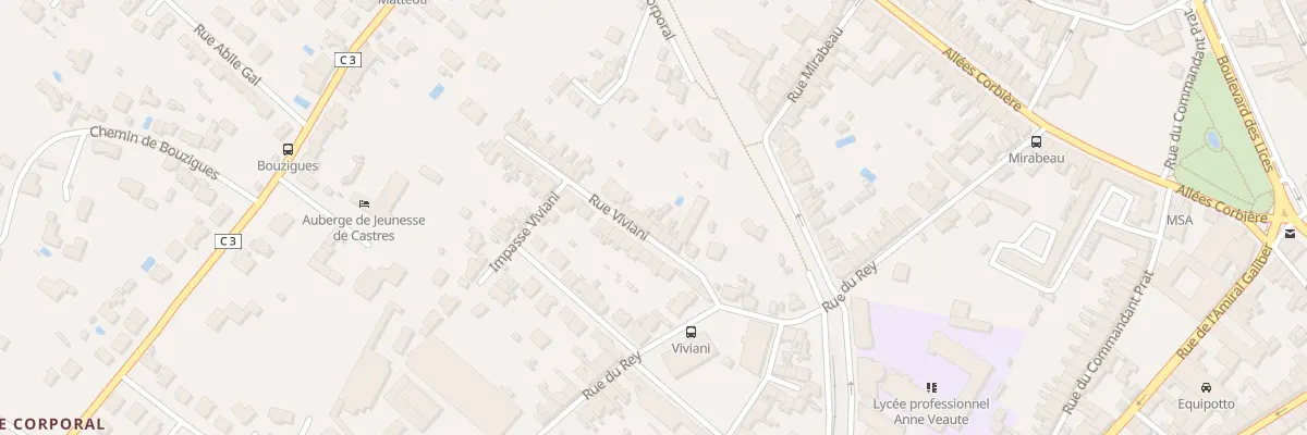 Plan du 16 Rue Viviani à Castres