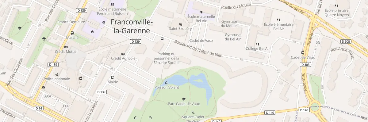 Plan du 10 Av de l’Hotel de Ville à Franconville