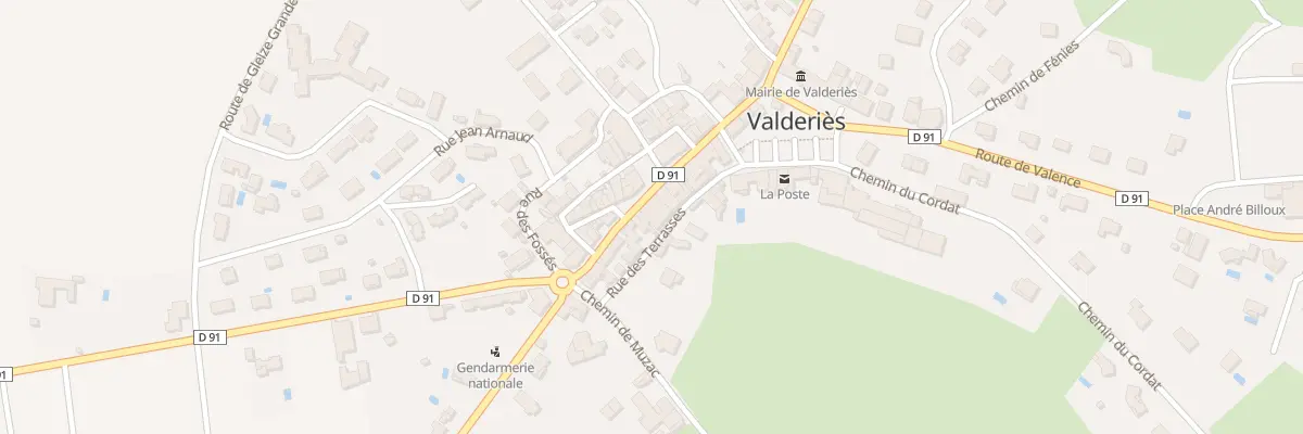 Plan du 25 Rue Jean Jaurès à Valderiès