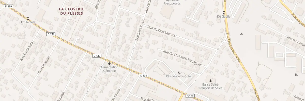 Plan du 15 Rue du Clos sous les Vignes au Plessis-Bouchard