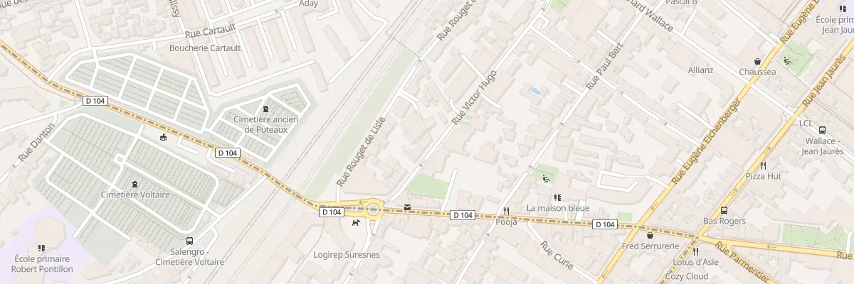 Plan du 21 Rue Victor Hugo à Puteaux