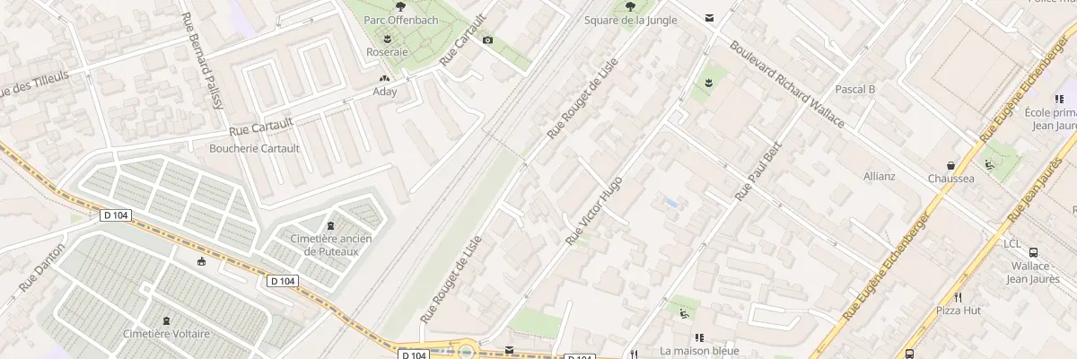 Plan du 36 Rue Rouget de Lisle à Puteaux