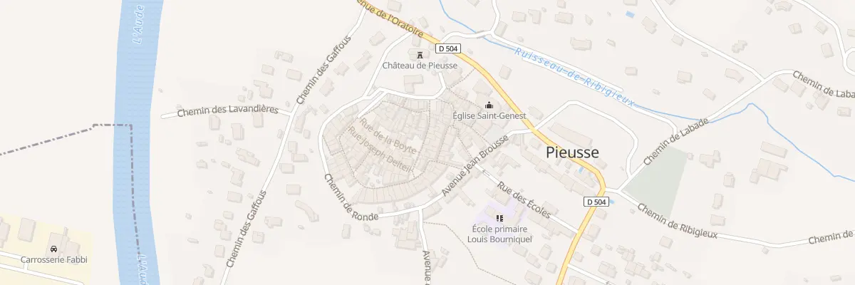 Plan du 10 Rue Monseigneur Dillon à Pieusse