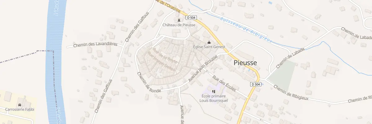 Plan du 1 Rue du Savetier à Pieusse