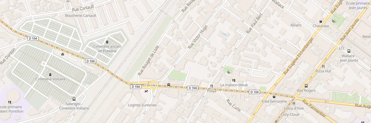 Plan du 8 Rue Victor Hugo à Puteaux