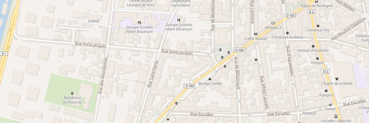 Plan du 7 Rue Anna Jacquin à Boulogne-Billancourt