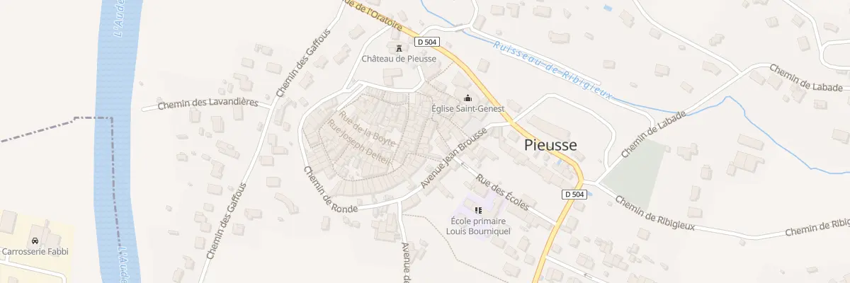 Plan du 53 Le Village à Pieusse