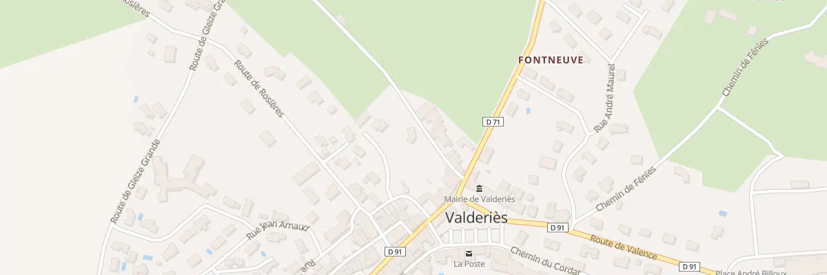 Plan du 3 Rte de Gleize Grande à Valderiès