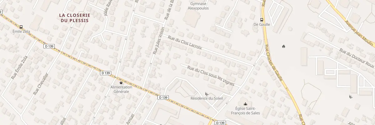 Plan du 12 Rue du Clos sous les Vignes au Plessis-Bouchard