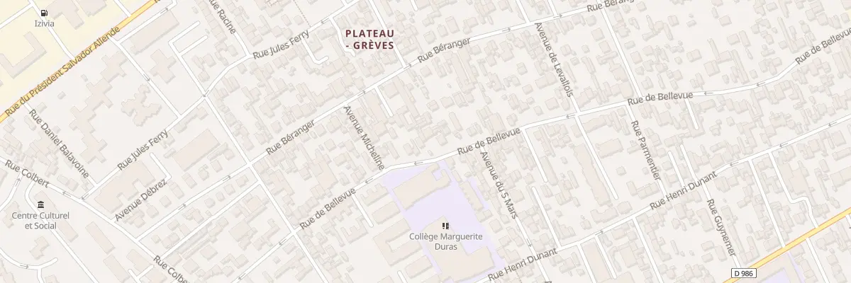 Plan du 188 Rue de Bellevue à Colombes